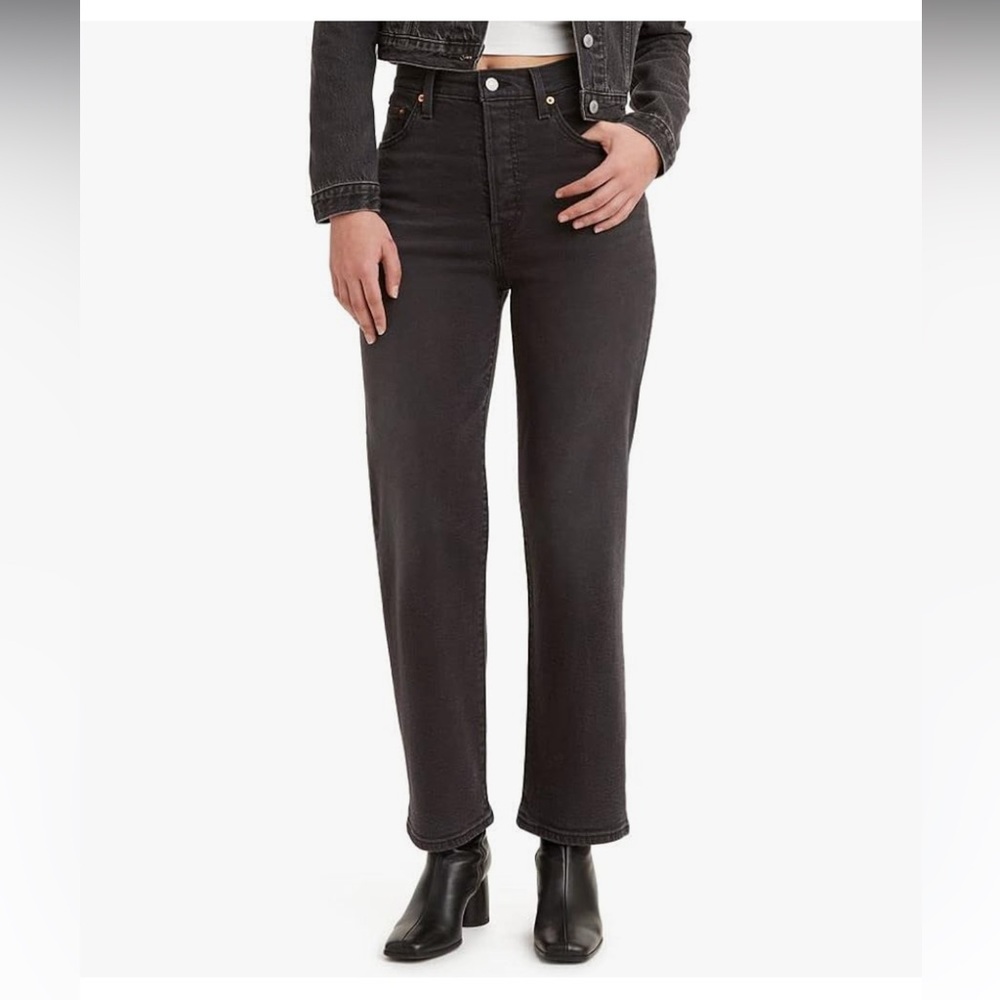 NEW Levi’s ribcage straight ankle jeans black